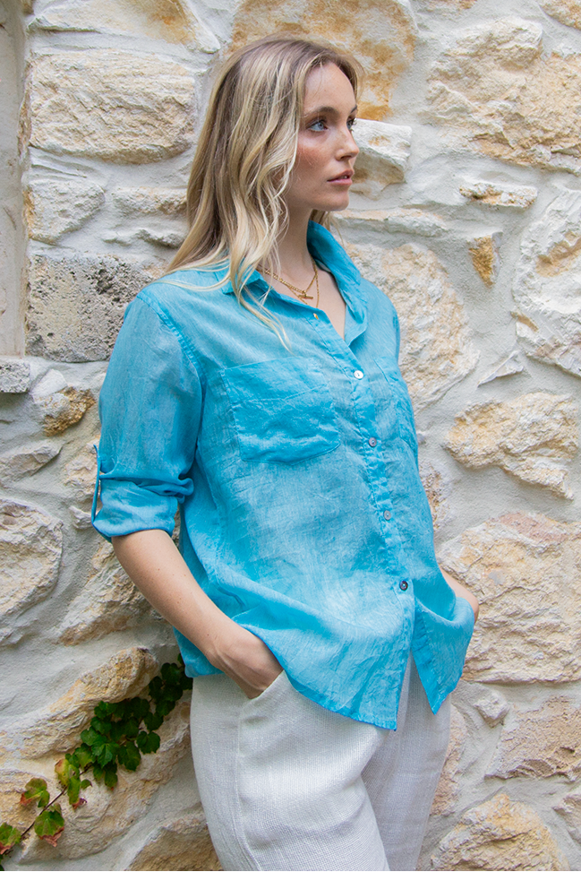 Scandi & Co Hailey Shirt Blue Curacao