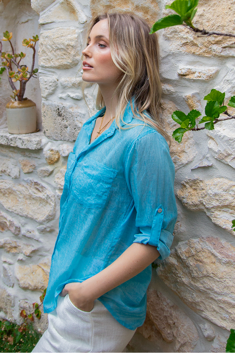 Scandi & Co Hailey Shirt Blue Curacao