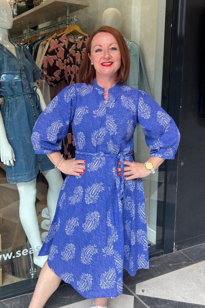 Scarlett Midi Dress - Shrine Blue