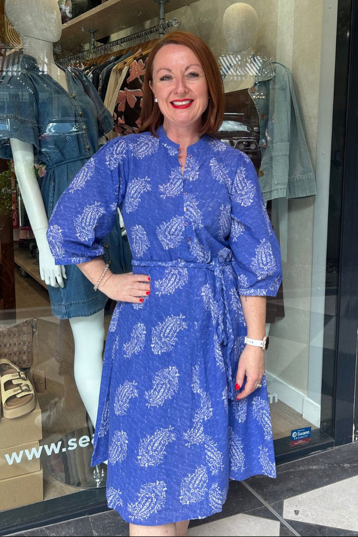 Scarlett Midi Dress - Shrine Blue