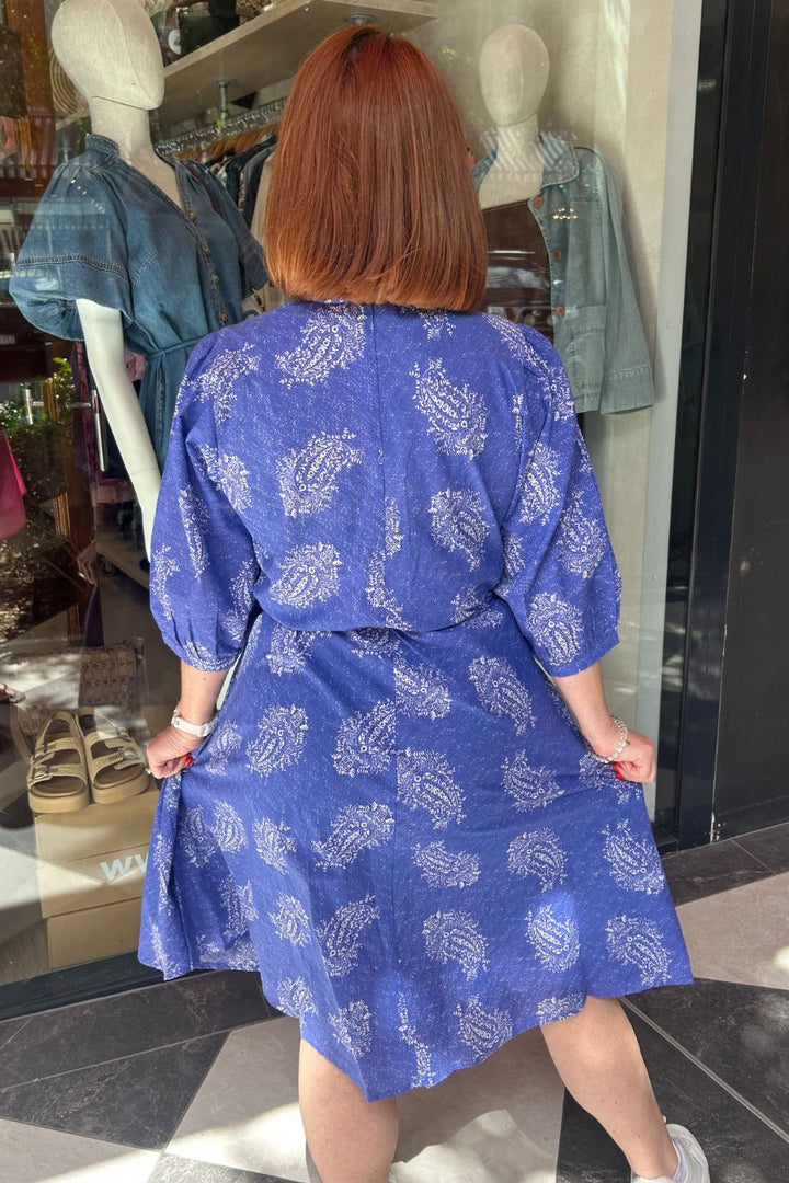Scarlett Midi Dress - Shrine Blue