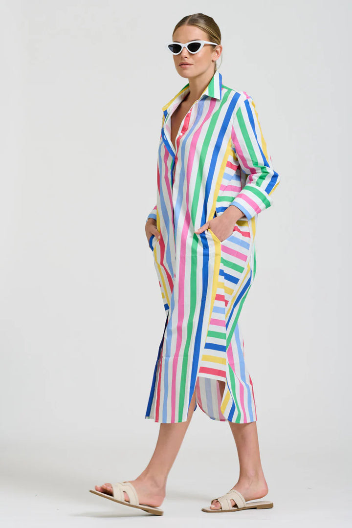 The Andrea Dress - Fiesta Stripe