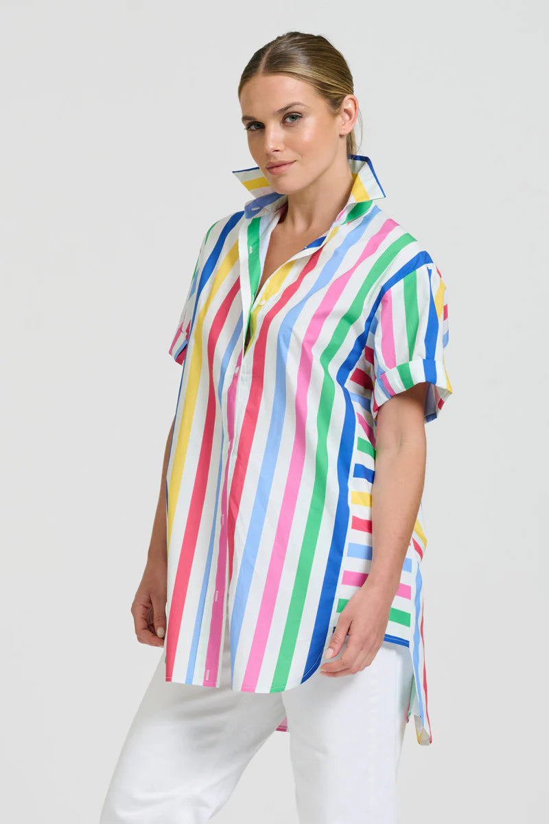 The Ashely Shirt - Fiesta Stripe