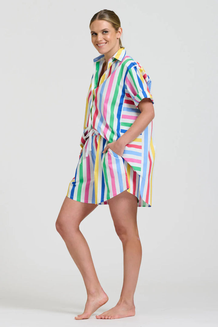 The Ashely Short - Fiesta Stripe