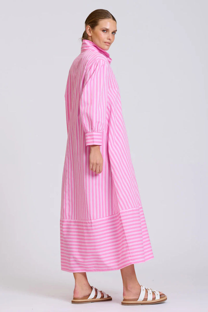 The Martha Dress - Double Pink Stripe