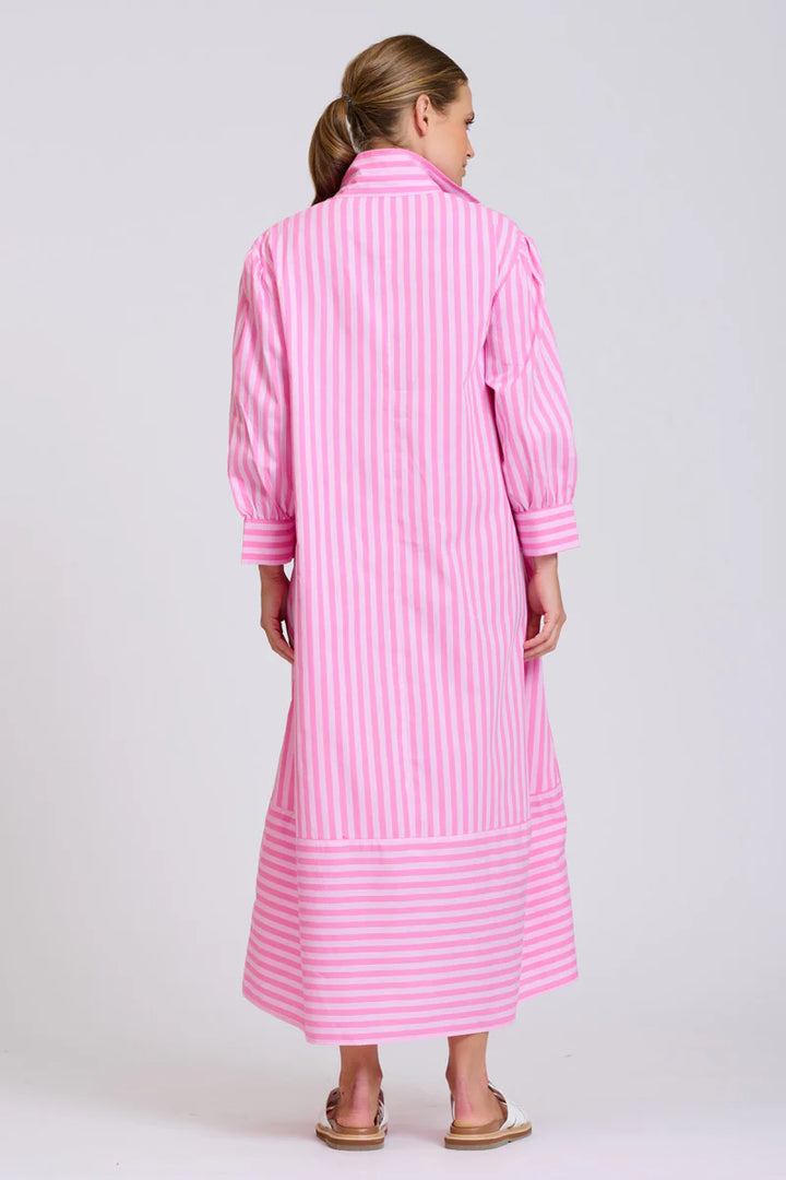 The Martha Dress - Double Pink Stripe