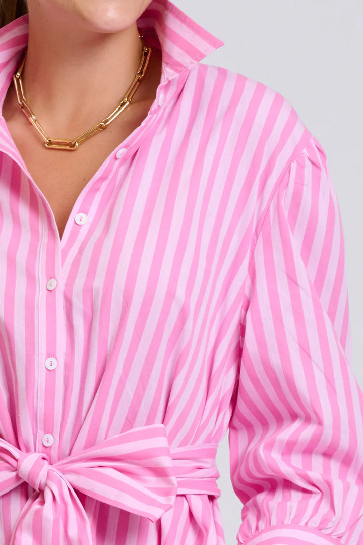 The Martha Dress - Double Pink Stripe