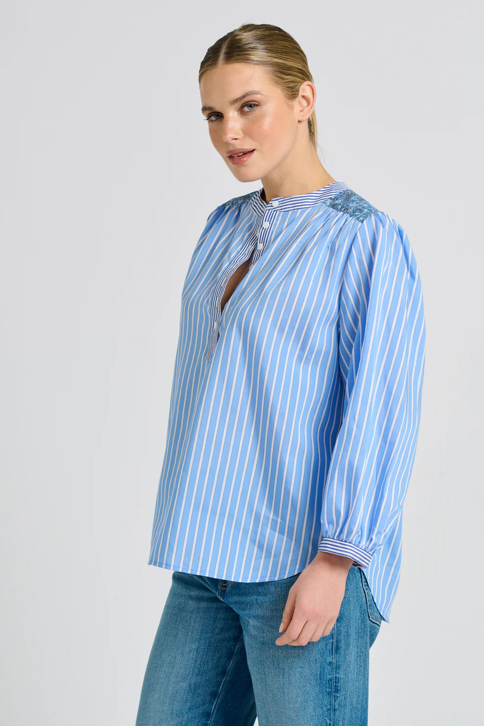 The Mary Shirt - Blue Combo