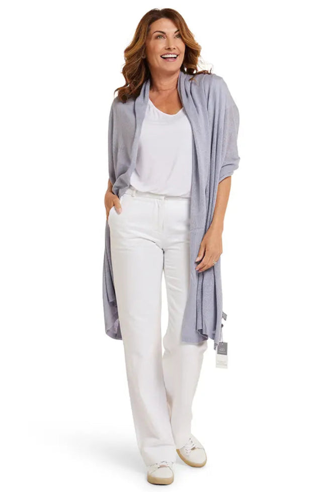 Esperance & Co Silk Cashmere Wrap Mystic Grey