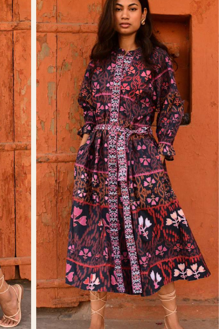 Bellflower Midi Dress - Multi
