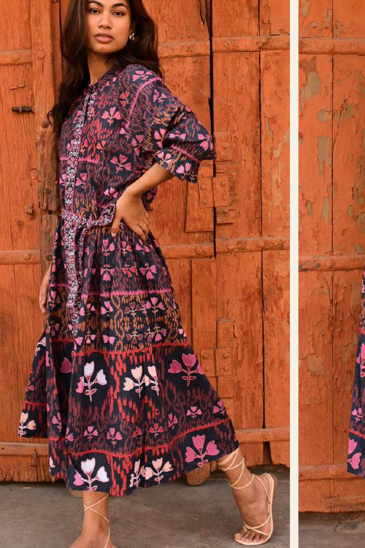 Bellflower Midi Dress - Multi