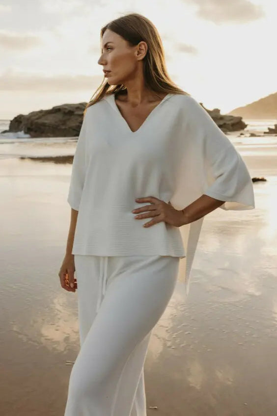 Talamaya Grace Summer Pullover Milk