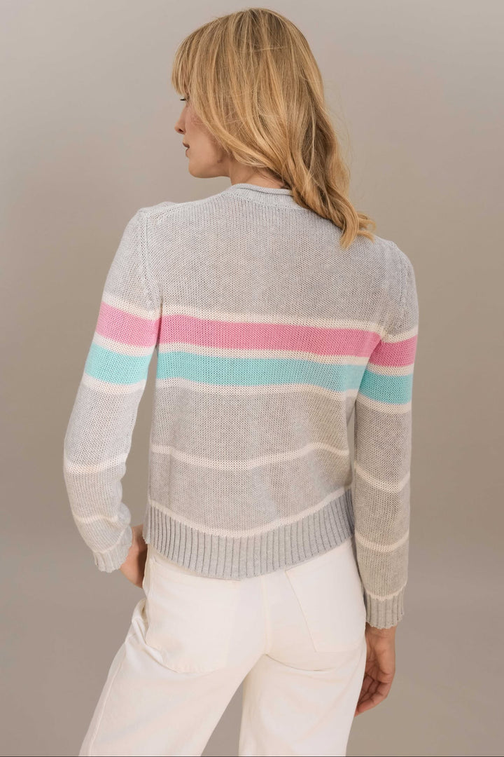 Tessa Stripe Pullover Fog Combo