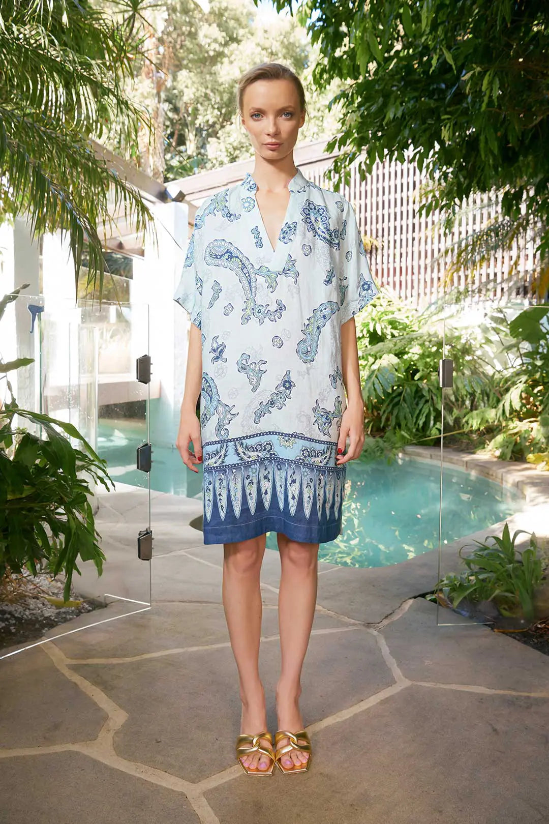 Lucia Woodstock Dress - Ocean