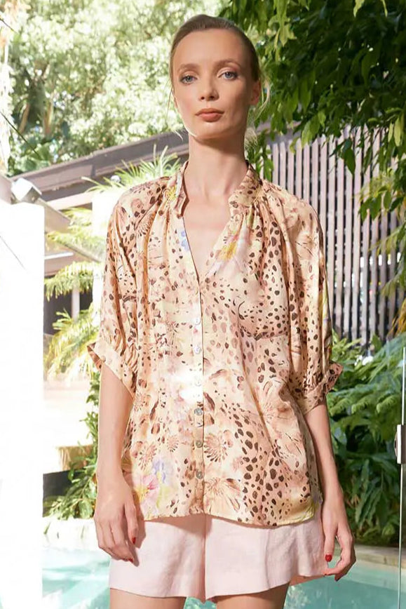 The Dreamer Label Taylor Cheetah Blouse