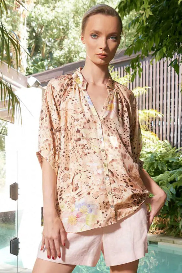 The Dreamer Label Taylor Cheetah Blouse