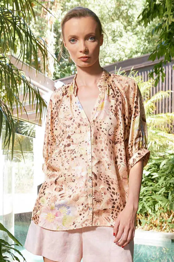 The Dreamer Label Taylor Cheetah Blouse