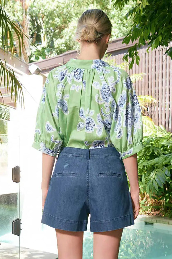 The Dreamer Label Taylor Sundance Blouse Green