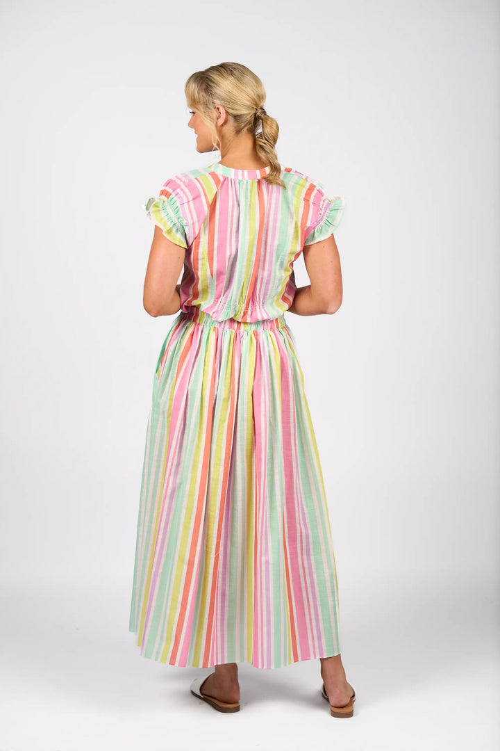 Elastic Waist Maxi Skirt - Cabana