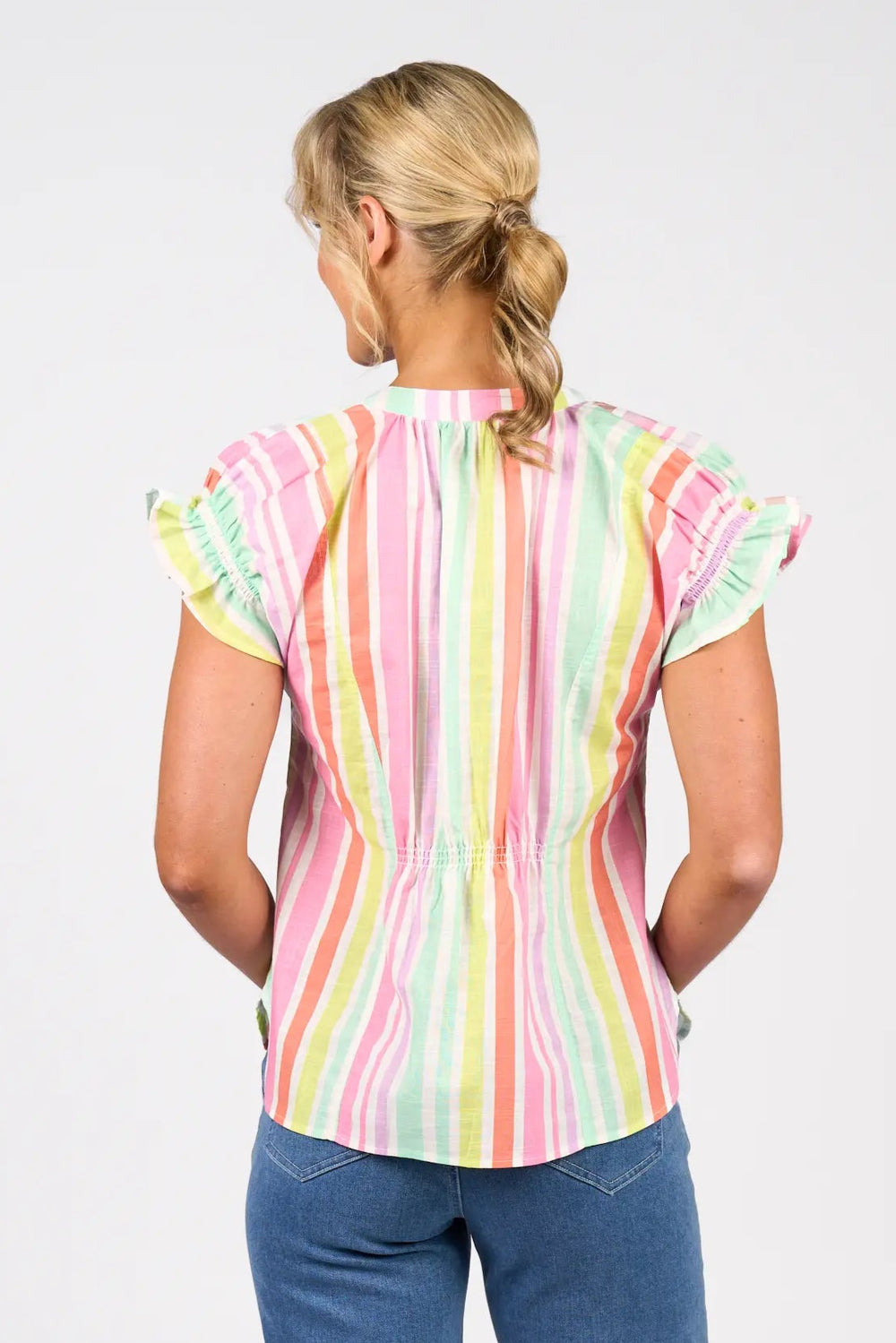 Vassali Printed Drop Shoulder Top Cabana