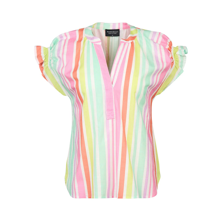 Vassali Printed Drop Shoulder Top Cabana
