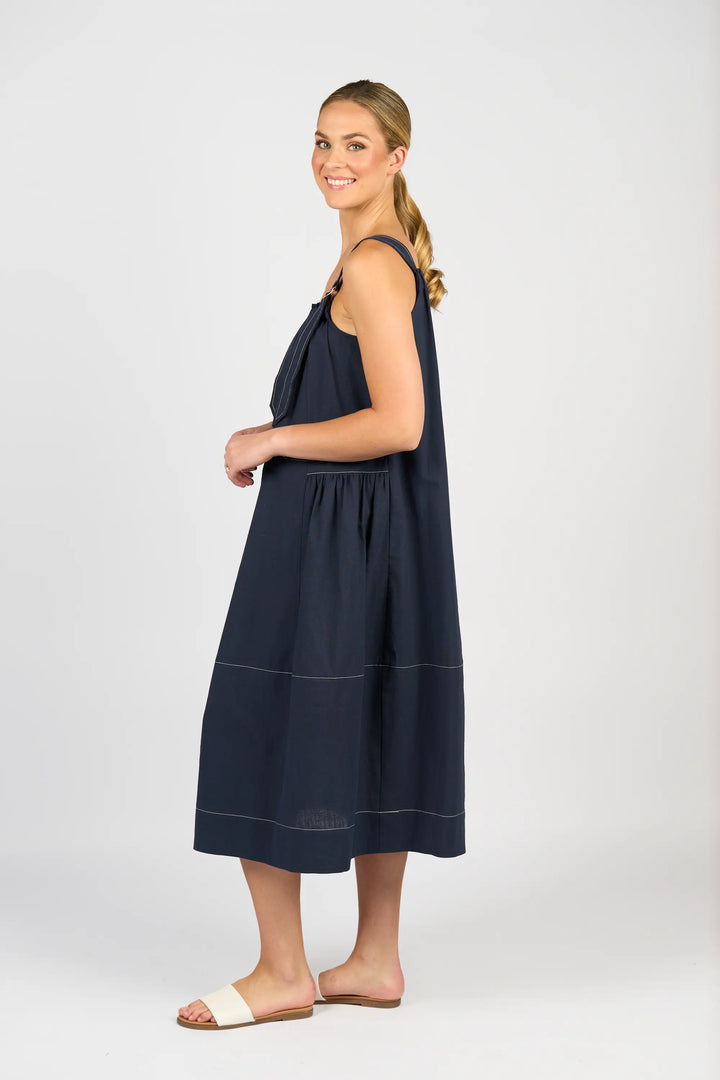Sleeveless Ballon Dress - Ink