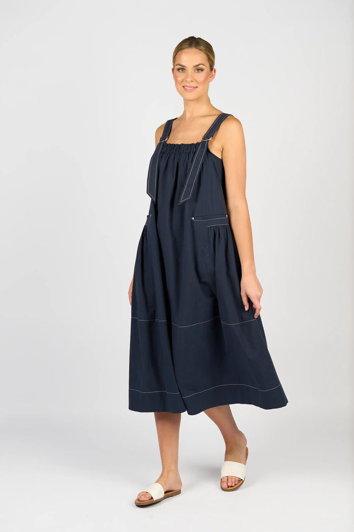 Sleeveless Ballon Dress - Ink