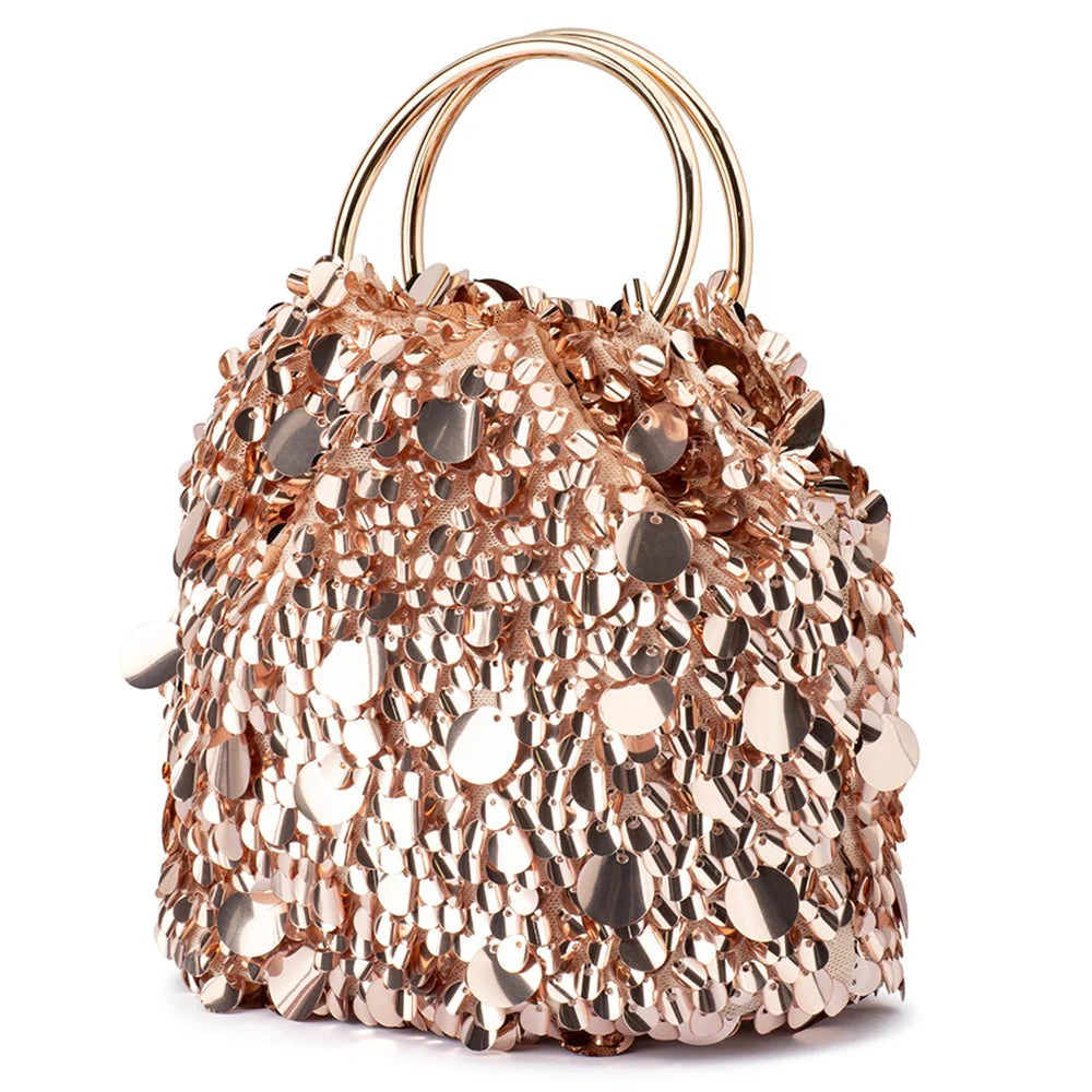 Vera Sequin Top Handle - Blush