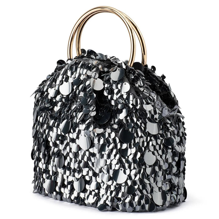 Vera Sequin Top Handle - Gunmetal