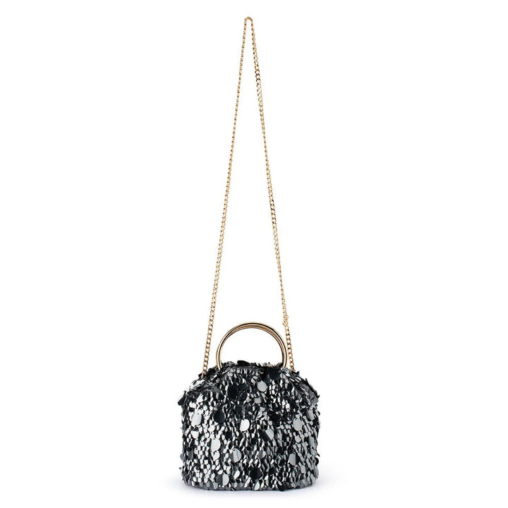 Vera Sequin Top Handle - Gunmetal