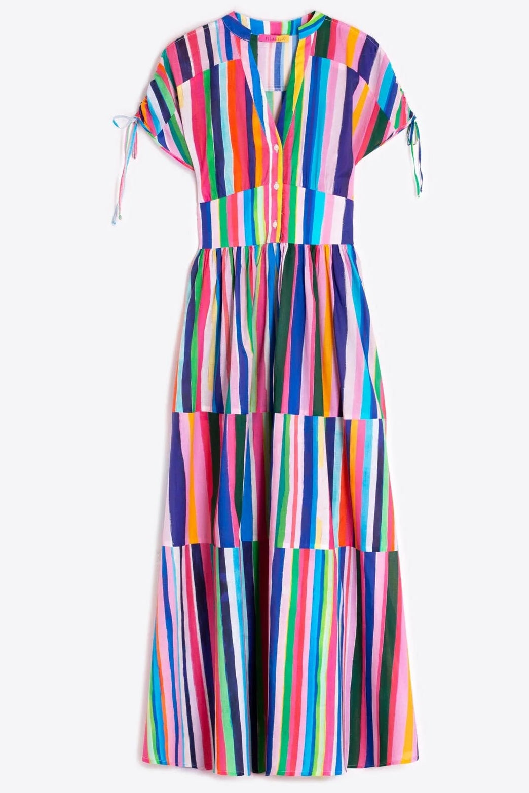 Linda Voile Dress - Multicolour Stripe