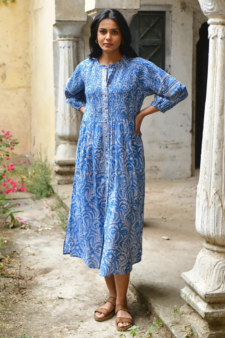 Azure & Indigo Wisteria Maxi Dress Blue