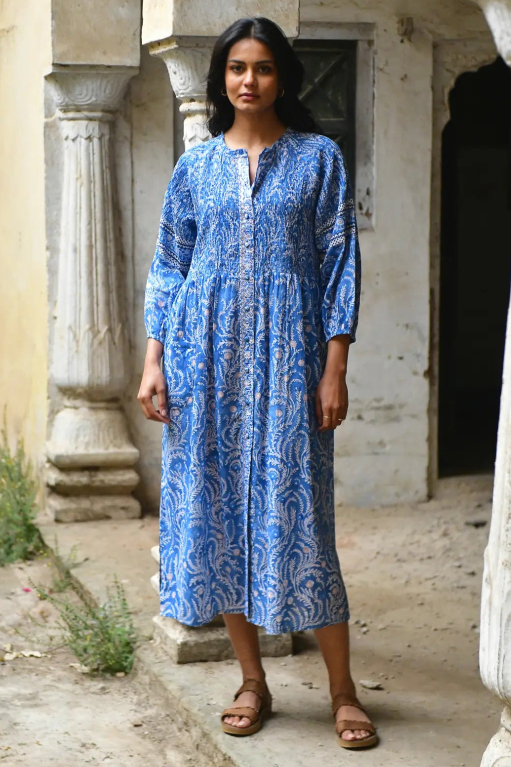 Azure & Indigo Wisteria Maxi Dress Blue
