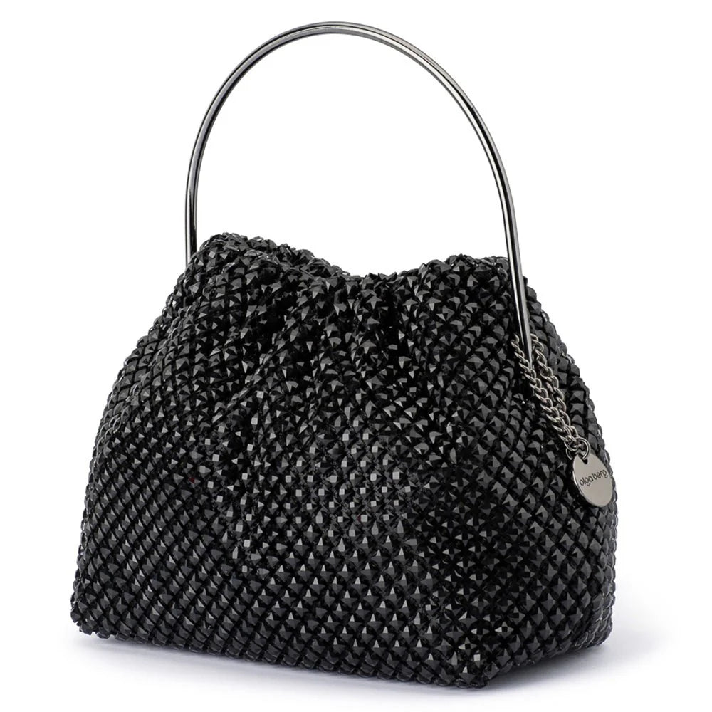 Whitney Crystal Top Handle - Black