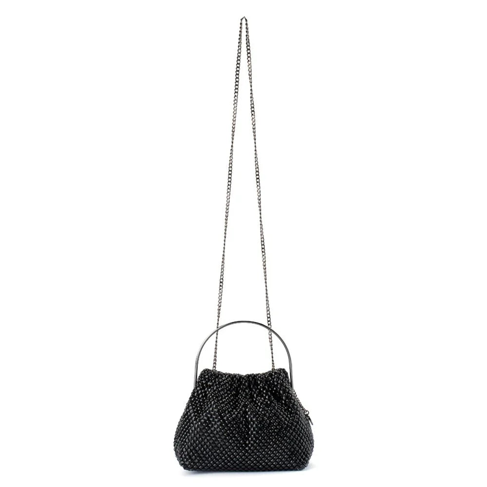 Whitney Crystal Top Handle - Black
