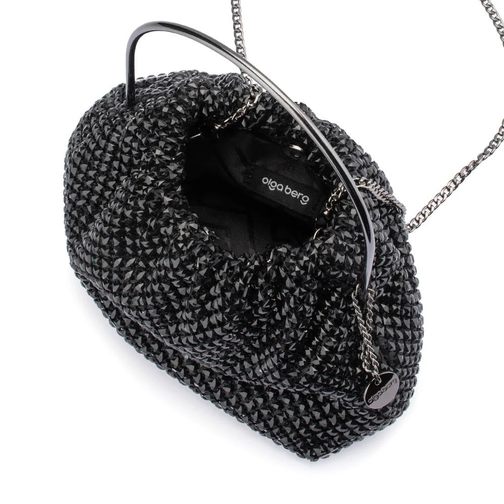 Whitney Crystal Top Handle - Black