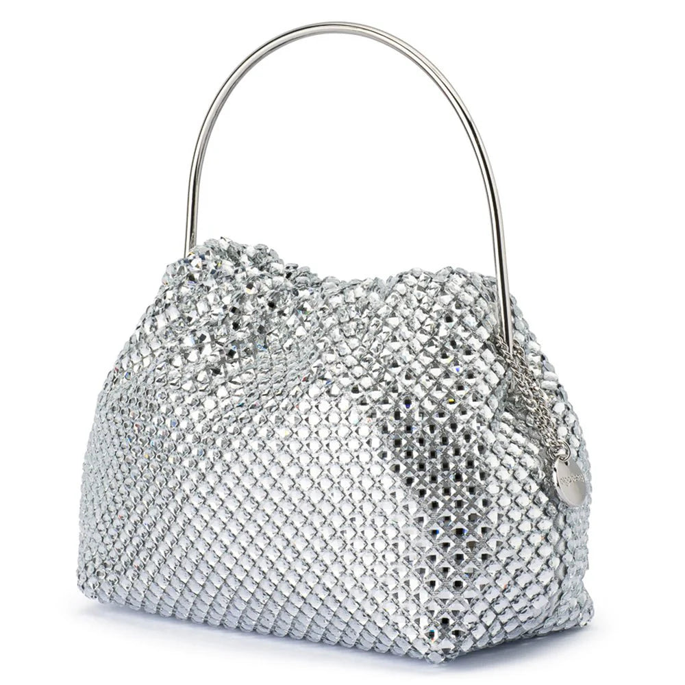 Whitney Crystal Top Handle - Silver