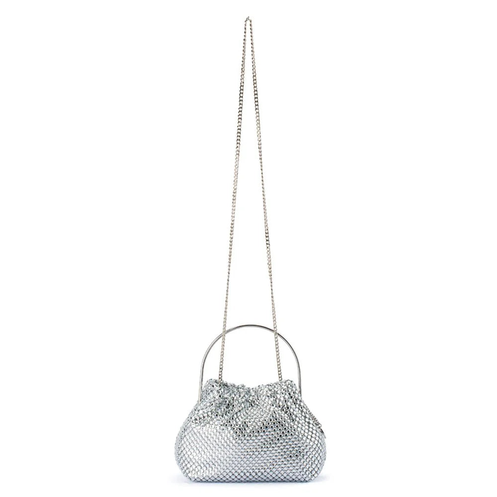 Whitney Crystal Top Handle - Silver