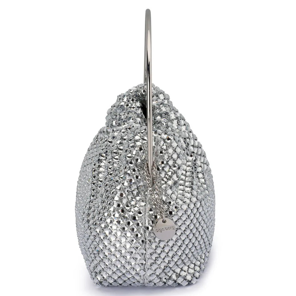 Whitney Crystal Top Handle - Silver