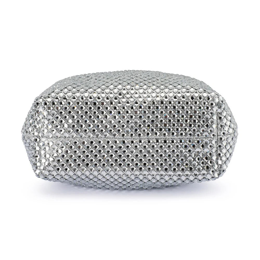 Whitney Crystal Top Handle - Silver