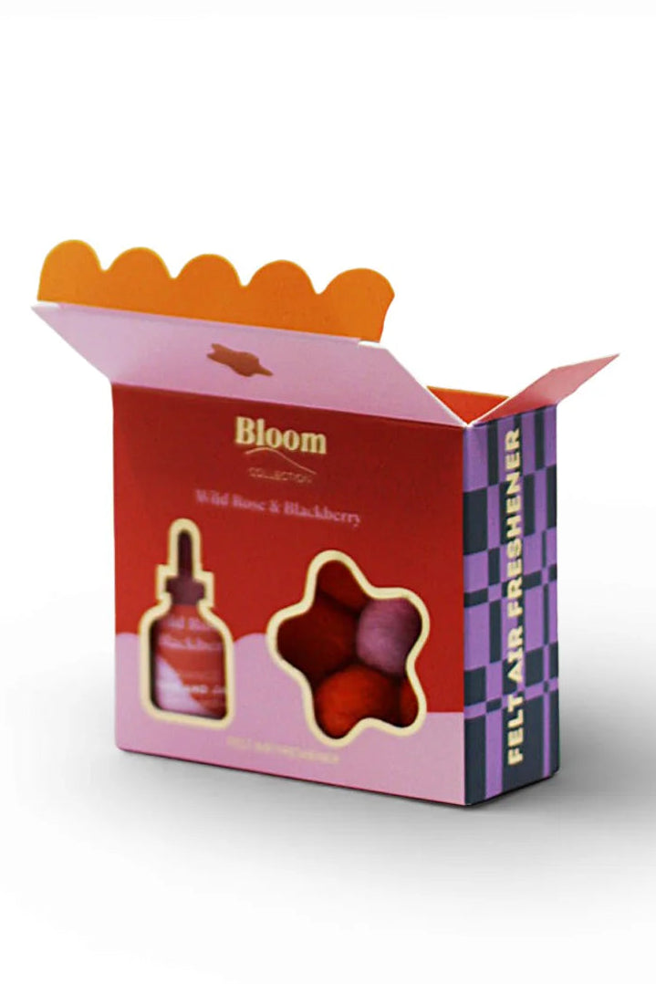 Product packaging with 'Bloom' branding on a white background