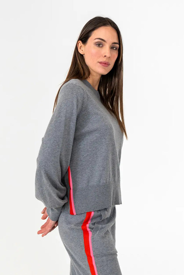 Winnie Speed Stripe Sweater - Thunder Grey Sport