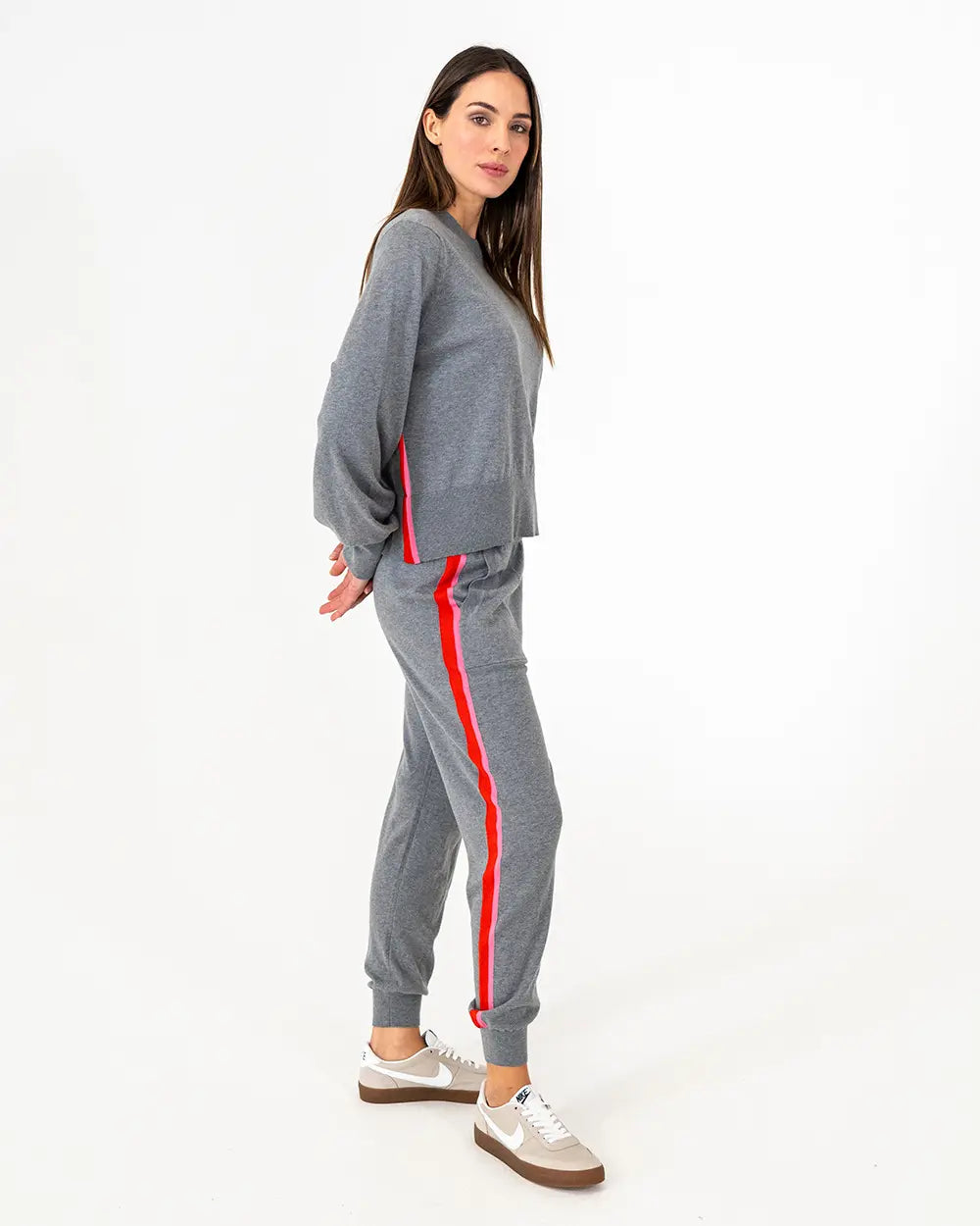 Winnie Speed Stripe Sweater - Thunder Grey Sport