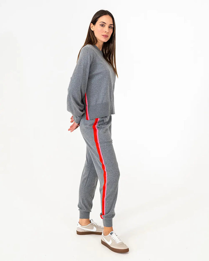 Winnie Speed Stripe Sweater - Thunder Grey Sport