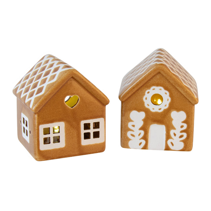 Ceramic Led Gingerbread House