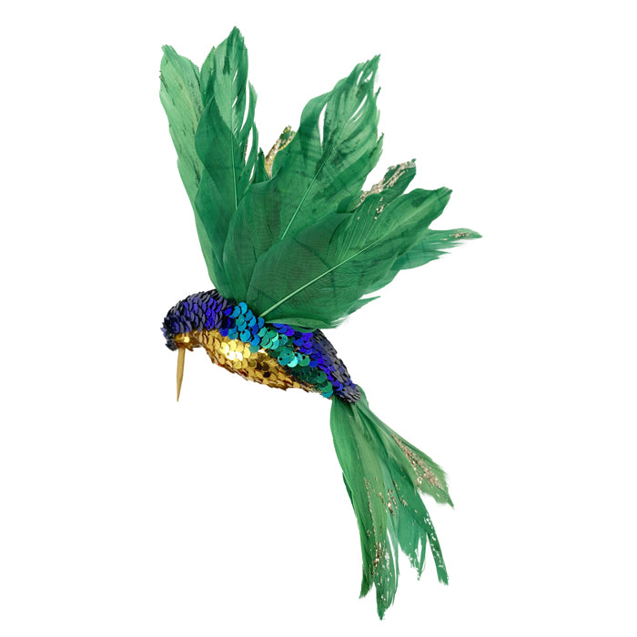 Glitter Sequin Hummingbird - Green