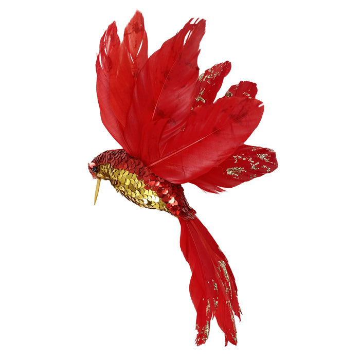 Glitter Sequin Hummingbird - Red