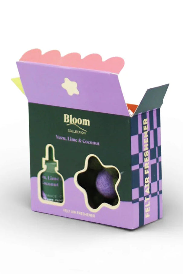 Product packaging with 'Bloom' branding on a white background