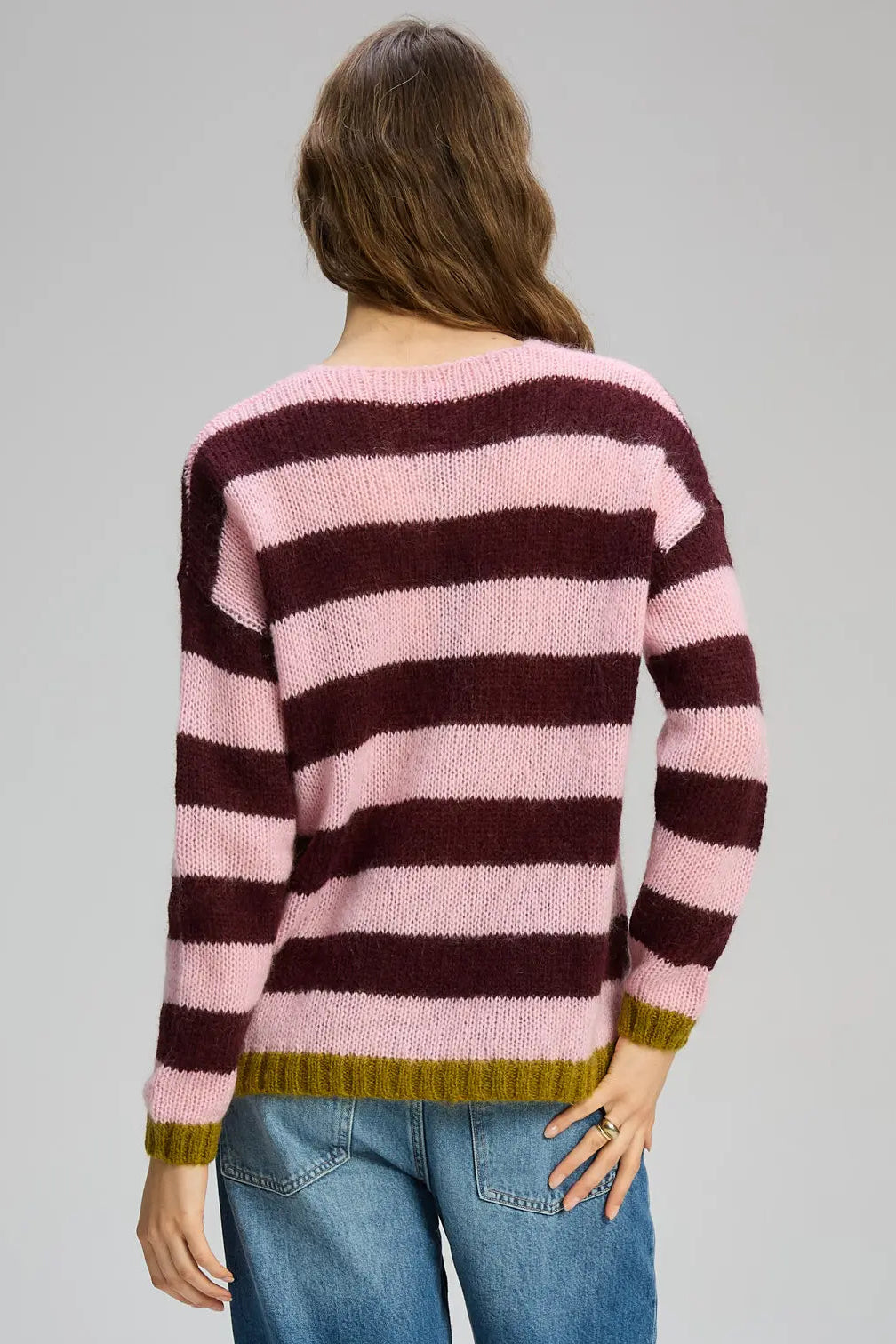 Cozy Kid V Stripe - Sugar Plum