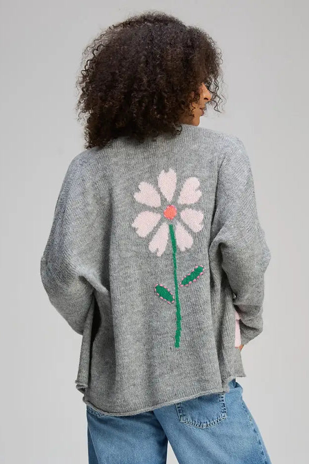 Bloom Back Cardi - Dove